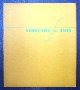 watsonian sidecars sales brochure for 1934 from united kingdom time