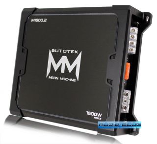 Autotek M1600 2 Mean Machine Series 1600W Max 2 Channel Car Stereo 
