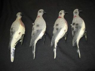 new lot of 4 realistic plastic clip on limb dove