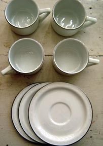 american airlines aa white mayer china cups saucers time left