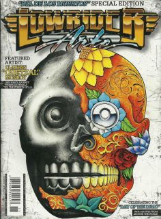 Lowrider Arte Magazine 2008 Chicano Tattoo Art Flash Skull
