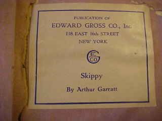 Antique Edward Gross Print Skippy by Arthur Garratt NY