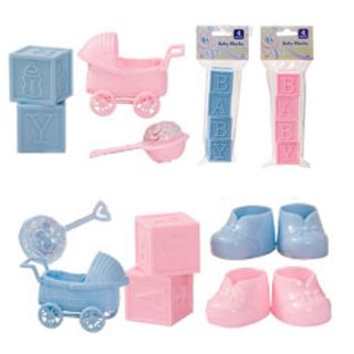 Blue or Pink Baby Shower Favor Embellishment Decoration