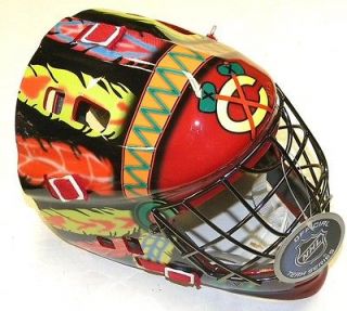 Newly listed Chicago Blackhawks Franklin Street Youth Goalie Mask Not 
