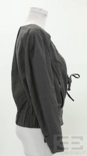 Hanii Y Aubergine Asymmetric Zip Front Lightweight Jacket Size 46 