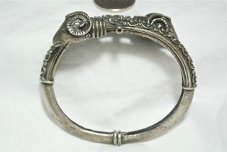 Vintage Designer Coro Craft Figural RAM Bangle Clasp Bracelet Jewelry 