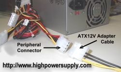 PC Molex 4 Pin to Intel AMD P4 2x2 12V ATX Power Supply Connector 