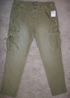 Womens American Eagle Army Green Cargo Pants Size 00