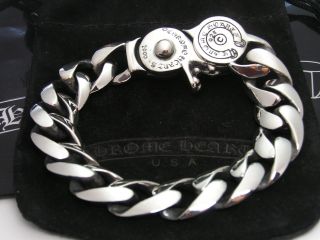 the chrome hearts silver hallmark and 2000sterling in the clasp area 