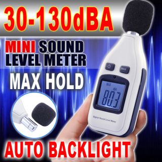 Mini Digital LCD Audio Sound Noise Level Meter 30 130DBA ±2DB Decibel 