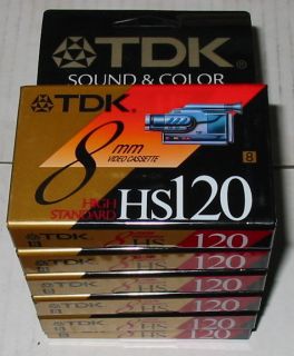 Lot of 6 TDK HS 120 High Standard New SEALED Blank Video Cassette 