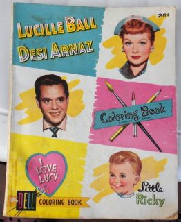 Love Lucy Lucille Ball Desi Arnaz Little Ricky 1955 Dell Coloring 