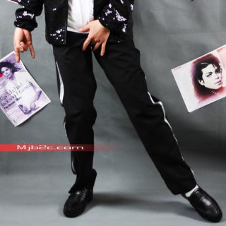 MJB2C Michael Jackson Costume Billie Jean Pants  silver stripe
