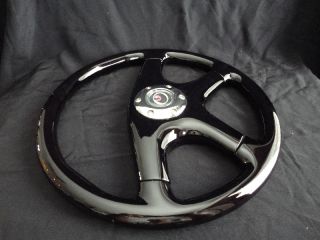 New 15 Black Mahogany Wood Grain Steering Wheel