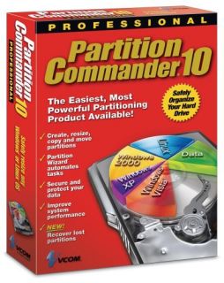 avanquest vcom partition commander v 10 0 pro complete product 1 user 
