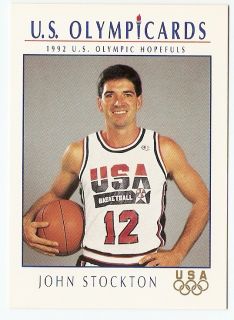 1992 John Stockton Impel USA Olympic Basketball Trading Card