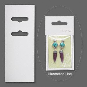 50 Bead Display Jewelry Hang Tag Tab Earring Fold Card