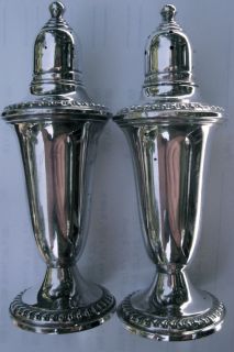 Empire Sterling Weighted Salt Pepper Shakers 5” Tall Beautiful Fast 