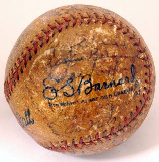 1930 NY Yankees Team Signed Autographed Baseball w/ BABE RUTH LELANDS 
