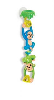 features of munchkin bubble monkeys bath toy 2 bubble wands bubble 