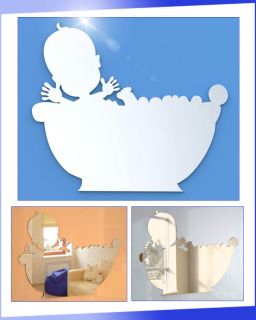 15cm Shatterproof Baby Bath Time Safety ACYLIC Mirror