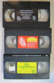 VHS Videos Movies Lot of 10 Kids Learning Toddlers Babies Elmo Barney 