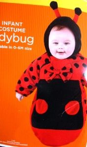   lady bug halloween costume velvety soft newborn size 0 3 6 months
