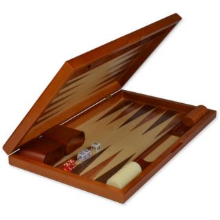Backgammon Board Game Set with Inlaid Wood Set 19