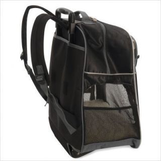 Sherpa Sport Pet dog Cat backpack carrier on wheels bag black