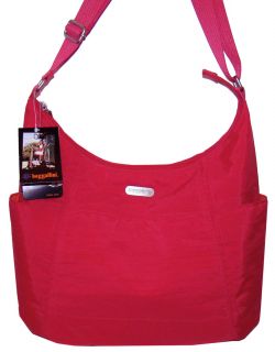 Baggallini Hobo Bagg Shoulder Crossbody Travel Bag in Ladybug Red NWT 