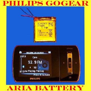   Battery 4 Aria GoGear Go Gear 4GB 8GB 16GB  Player Parts