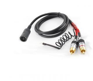 Bang Olufsen 3 ft 7 DIN Female to 2 RCA Male Turntable Cable w Ground 
