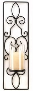 Elegant Decorator Scrolly Flameless Candle Wall Sconce