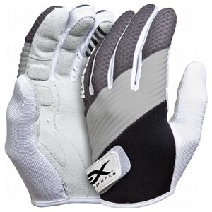 Worth FPX FP Bat Gloves Blk Gry Wht LG Baseball Softball 1 Pair