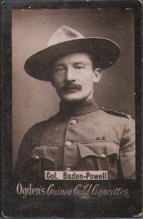   Cards Ogdens Single Boy Scouts Founder Baden Powell Card C 1901