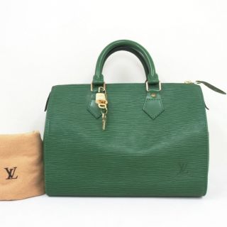  VUITTON Excellent EPI Green SPEEDY DOCTORS BAG 25 Handbag M43014