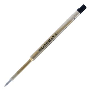 Waterman Ballpoint Pen Refills, Fine Point, Black Ink, 10/Pack
