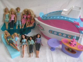 Barbie Party Cruise Ship Playset with Accessories and 11 Barbie Doll 
