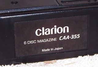 Clarion Digital Audio 6 Disc Car CD Changer CAA 355 6 Disc Magazine 