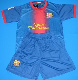New Youth Barcelona Home Kid Jersey Soccer Shorts Size S