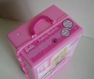 Pink Barbie Doll Clothes Storage Holder Tara Toy Wardrobe Accessory 