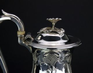   Georgian Solid Silver Coffee Pot Barnard Brothers London C 1833