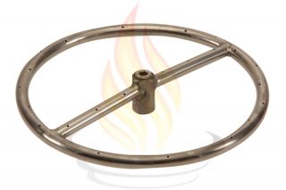12 Round Stainless Steel Fire Pit Burner Ring   Propane (LP)
