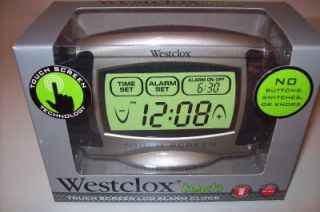 Westclox Tech Touch Screen LCD Alarm Clock 49405