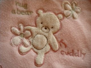Carters Peach Pink About A Bear Security Blanket Lovey Blankie Plush 