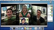 iChat AV supports multi party, high quality video conferencing.