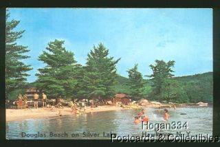 Douglas Beach Silver Lake Clinton County NY Postcard