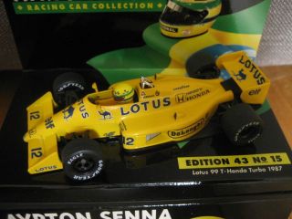 1987 Lotus Honda 99T Ayrton Senna Da Silva Minichamps 1 43