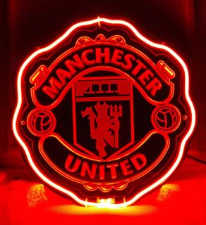 SB202 Manchester United FC Team British Soccer Football Display Neon 