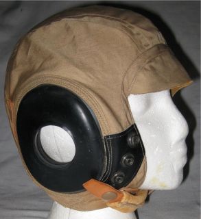 Vtg WWII US Army Air Force Pilot Helmet Bates Shoe Co